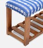 Bench in Blue & White Colour