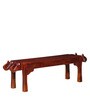 Abhramu Solid Wood Handcrafted Elephant Bench in Honey Oak Finish