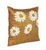 Golden Poly Cotton 16X16 Inches 2Pcs Cushion Covers