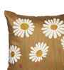 Golden Poly Cotton 16X16 Inches 5Pcs Cushion Covers