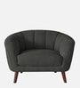 Benjamin Fabric 1 Seater Sofa in Charcoal Grey Colour