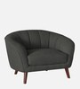 Benjamin Fabric 1 Seater Sofa in Charcoal Grey Colour