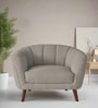 Benjamin Fabric 1 Seater Sofa in Lit Grey Colour