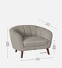 Benjamin Fabric 1 Seater Sofa in Lit Grey Colour