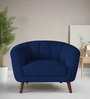 Benjamin Fabric 1 Seater Sofa in Royal Blue Colour