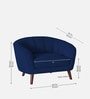 Benjamin Fabric 1 Seater Sofa in Royal Blue Colour