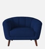 Benjamin Fabric 1 Seater Sofa in Royal Blue Colour