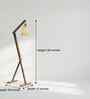 Benji Wooden Floor Lamp with Jute Shade & Brown Base