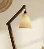 Benji Wooden Floor Lamp with Jute Shade & Brown Base