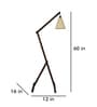 Benji Wooden Floor Lamp with Jute Shade & Brown Base