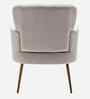 Benmar Velvet Fabric Lounge Chair In Beige Colour