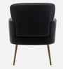 Benmar Velvet Fabric Lounge Chair In Black Colour