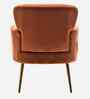 Benmar Velvet Fabric Lounge Chair In Orange Colour