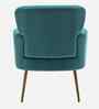 Benmar Velvet Fabric Lounge Chair In Teal Colour