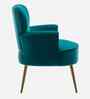 Benmar Velvet Fabric Lounge Chair In Teal Colour