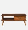 Benot Mango Wood Coffee Table In Rustic Teak Finish With Drawers