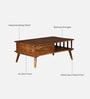 Benot Mango Wood Coffee Table In Rustic Teak Finish With Drawers