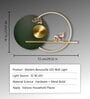 Benouville 32 Watt Metal Novelty LED Wall Light (Green & Gold)