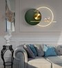 Benouville 32 Watt Metal Novelty LED Wall Light (Green & Gold)