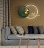 Benouville 32 Watt Metal Novelty LED Wall Light (Green & Gold)
