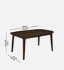 Bentley 6 Seater Dinning Table In Brown Finish