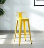 Benton Metal Bar Stool In Yellow Colour