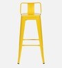Benton Metal Bar Stool In Yellow Colour