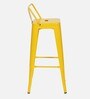 Benton Metal Bar Stool In Yellow Colour