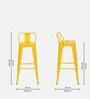 Benton Metal Bar Stool In Yellow Colour