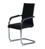 Benton Visitor Chair in PU Black Colour