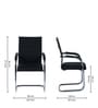 Benton Visitor Chair in PU Black Colour