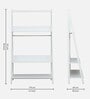 Bergamo Solid Wood Book Shelf In White Colour