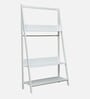 Bergamo Solid Wood Book Shelf In White Colour