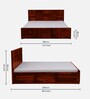 Bergen Sheesham Wood King Size Bed In Honey Oak Finish With Box Storage