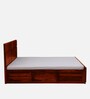 Bergen Sheesham Wood King Size Bed In Honey Oak Finish With Box Storage
