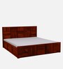 Bergen Sheesham Wood King Size Bed In Honey Oak Finish With Box Storage