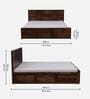 Bergen Sheesham Wood King Size Bed In Provincial Teak Finish With Box Storage