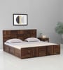 Bergen Sheesham Wood King Size Bed In Provincial Teak Finish With Box Storage