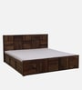 Bergen Sheesham Wood King Size Bed In Provincial Teak Finish With Box Storage