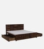 Bergen Sheesham Wood King Size Bed In Provincial Teak Finish With Drawer Storage
