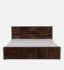 Bergen Sheesham Wood King Size Bed In Provincial Teak Finish With Drawer Storage