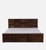 Bergen Sheesham Wood King Size Bed In Provincial Teak Finish With Drawer Storage