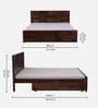Bergen Sheesham Wood King Size Bed In Provincial Teak Finish With Drawer Storage