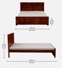 Bergen Sheesham Wood Queen Size Bed In Honey Oak Finish