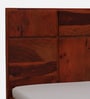 Bergen Sheesham Wood Queen Size Bed In Honey Oak Finish With Drawer Storage