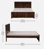 Bergen Sheesham Wood Queen Size Bed In Provincial Teak Finish