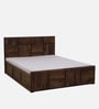 Bergen Sheesham Wood Queen Size Bed In Provincial Teak Finish With Box Storage