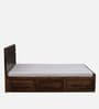 Bergen Sheesham Wood Queen Size Bed In Provincial Teak Finish With Box Storage