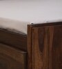 Bergen Sheesham Wood Queen Size Bed In Provincial Teak Finish With Drawer Storage