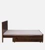 Bergen Sheesham Wood Queen Size Bed In Provincial Teak Finish With Drawer Storage